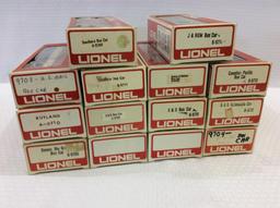 Lot of 14 Lionel O-Gauge Box Cars in Boxes