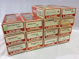 Lot of 14 Lionel O-Gauge Box Cars in Boxes