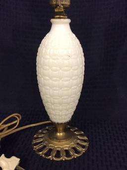 Aladdin Alacite Lamp w/ Finial & Fabric