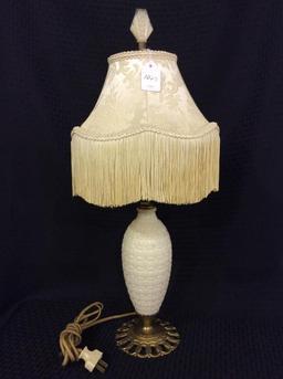 Aladdin Alacite Lamp w/ Finial & Fabric