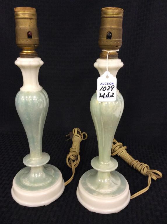 Lot of 2 Aladdin Alacite Lamp Bases