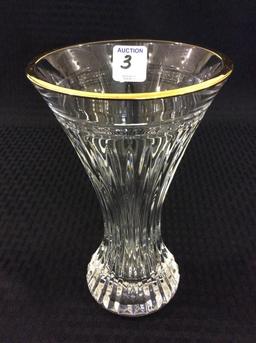 Waterford Crystal Gold Trim Vase