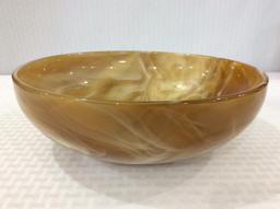 Lg. Imperial Glass End of the Day Slag Glass Bowl