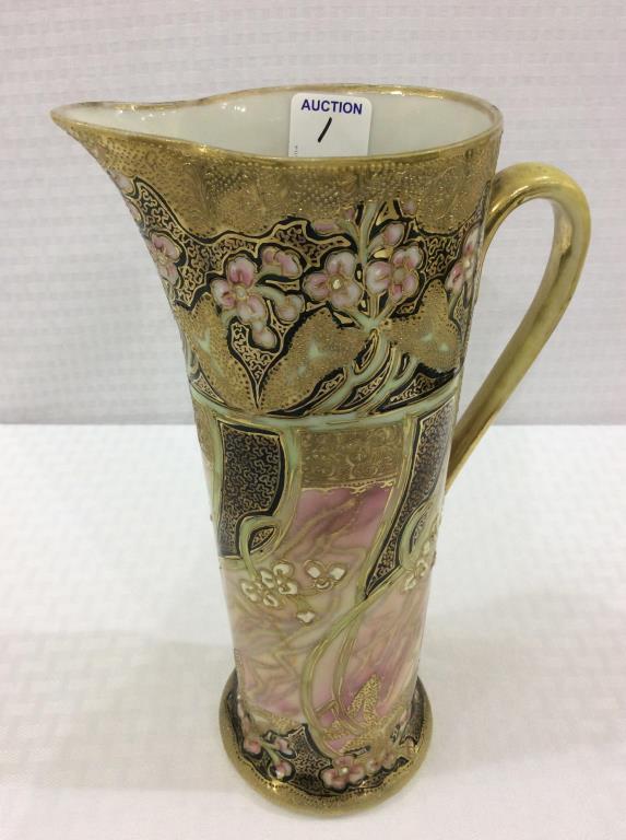 Nippon Oriental China Decorated Pitcher