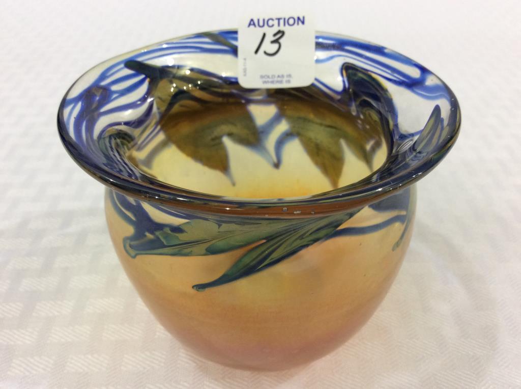 Sm. Art Glass Vase-Signed on Bottom