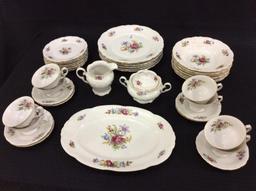 Set of Floral Painted China-Wakbazyck
