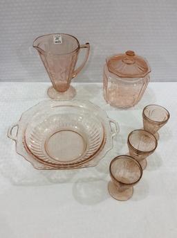 Lot of 6 Depression PIeces Including PItcher