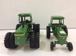 Lot of 2 John Deere 1/16th Scale Tractors by Ertl