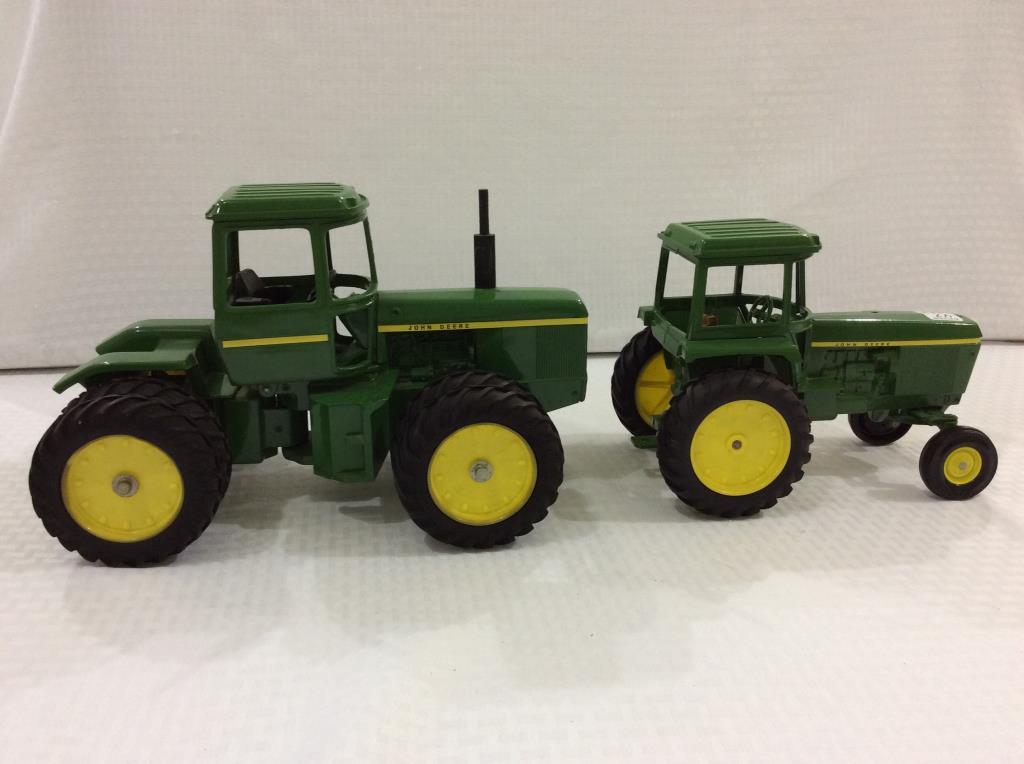 Lot of 2 John Deere 1/16th Scale Tractors by Ertl