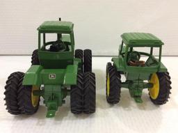 Lot of 2 John Deere 1/16th Scale Tractors by Ertl