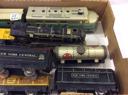 Lot of 11 Various Tin Train Cars