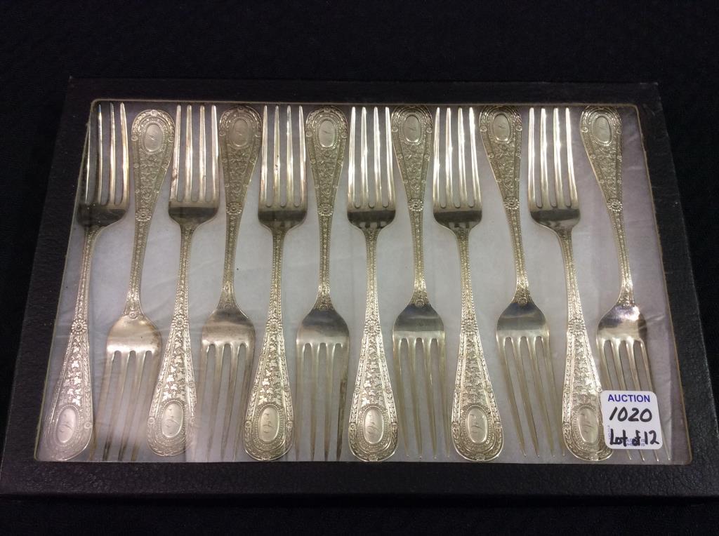 Lot of 12 Matching Ornate Sterling Silver