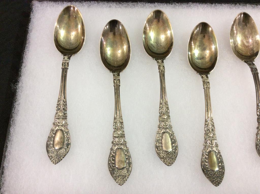 Lot of 6 Matching Ornate Sterling Silver Tea