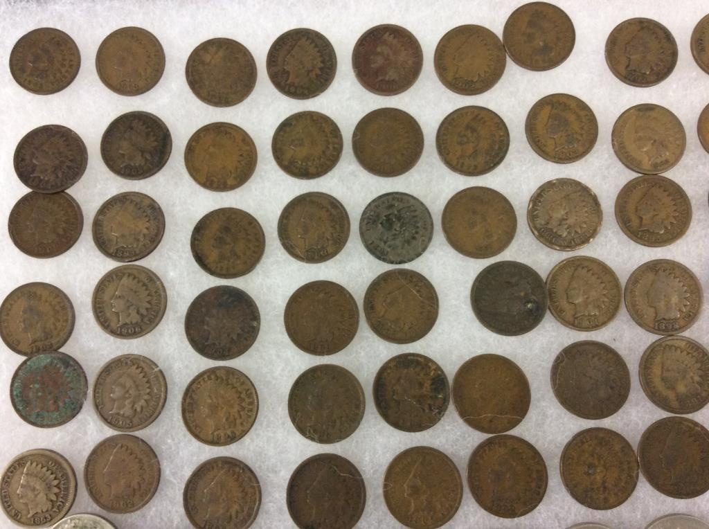 Collection of Coins Including 62-Indian Head