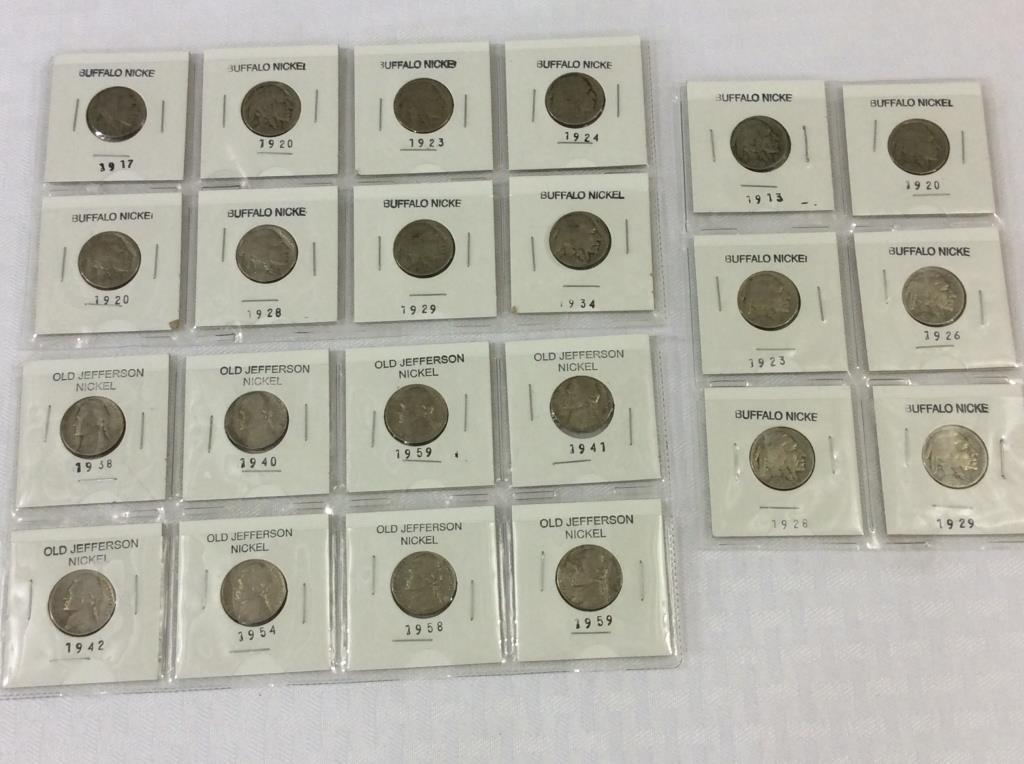Collection of Nickels Including