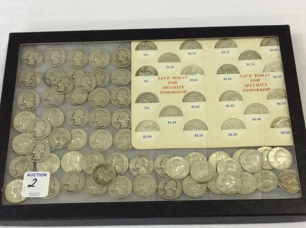 Collection of Approx. 80 Pre-64 Silver Quarters