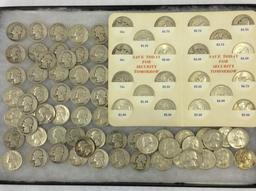 Collection of Approx. 80 Pre-64 Silver Quarters