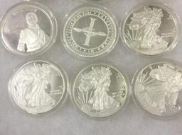 Collection of 21 Various Silver Rounds