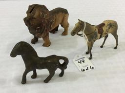 Lot of 6 Iron & Metal Animals