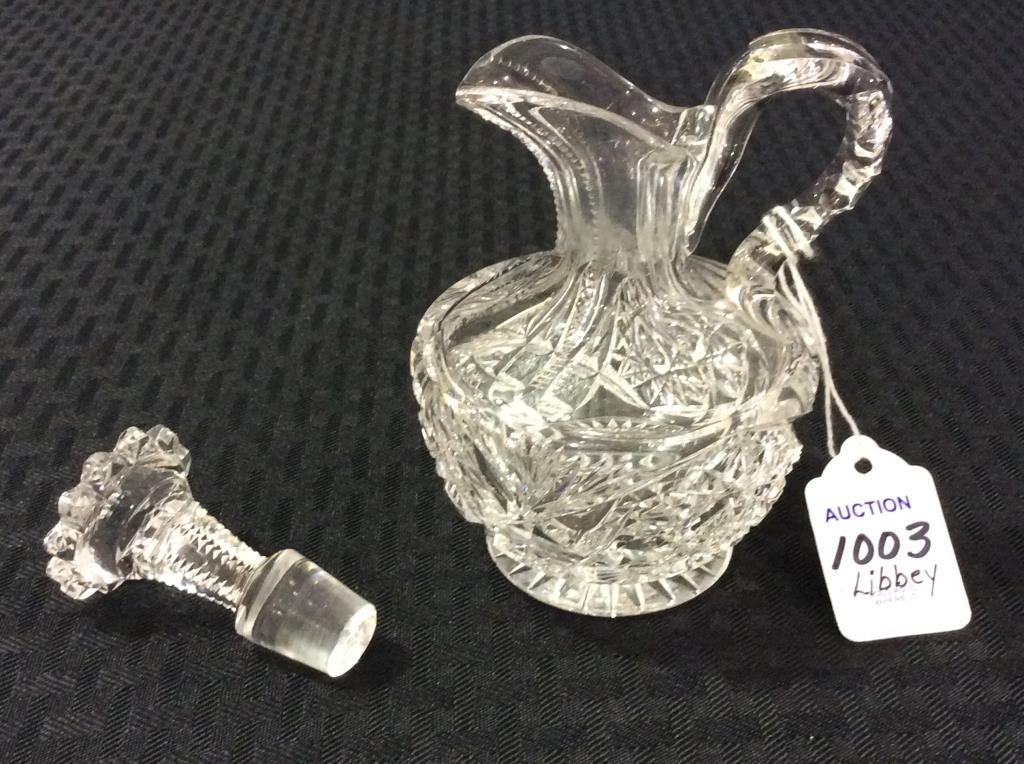 Libbey Cut Glass Cruet w/ Stopper