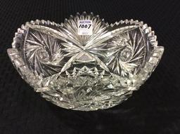 Ornate Cut Glass Bowl