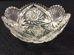 Ornate Cut Glass Bowl