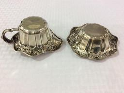 Ornate Sterling Silver Creamer & Sugar