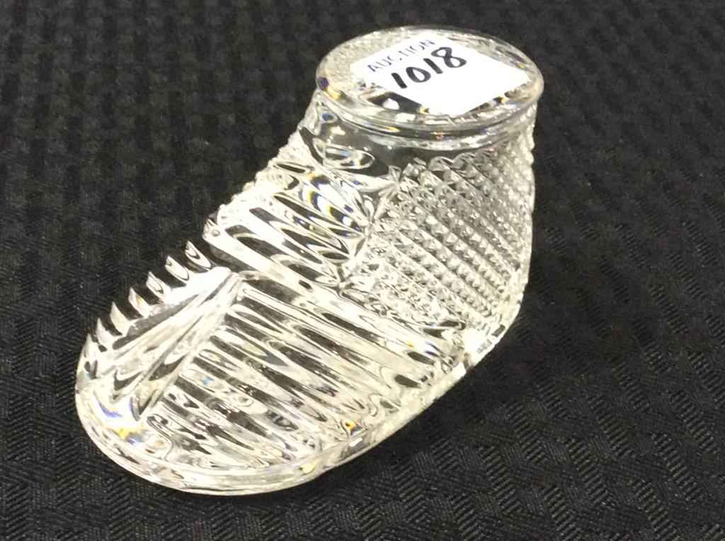 Waterford Crystal Glass Baby Boot w/ Box