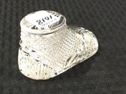 Waterford Crystal Glass Baby Boot w/ Box