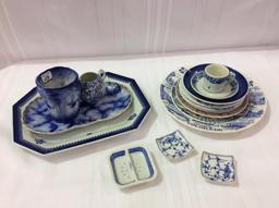 Lg. Group of Flo Blue & Various Plates