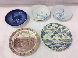 Lg. Group of Flo Blue & Various Plates