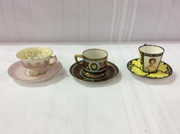 Lot of 6 Victorian Painted Demitasse Cups &