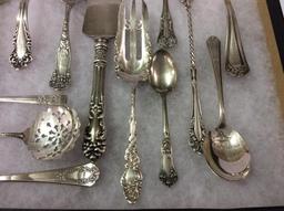 Lot of 16 Various Ornate Silver Plate Flatware