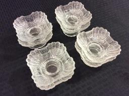 Lg. Set of Old Pressed Glass Pieces Including
