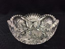 Cut Glass Bowl (Approx. 3 1/4 Inches Tall X