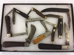 Lot of 10 Folding Pocket Knives Including Barlow,