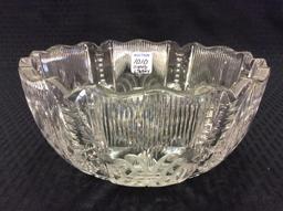 Signed Libbey (In Center of Bowl) Cut Glass Bowl