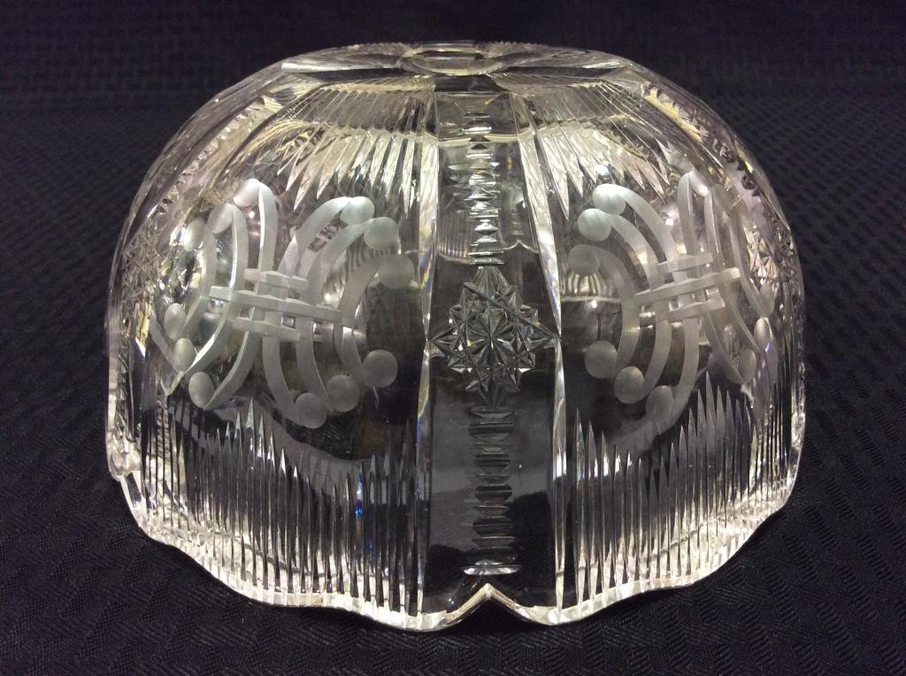 Signed Libbey (In Center of Bowl) Cut Glass Bowl