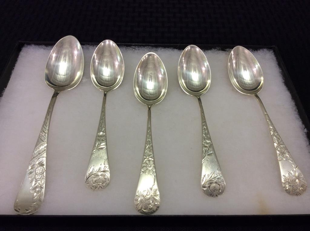 Lot of 5 Sterling Silver Including 4 Teaspoons