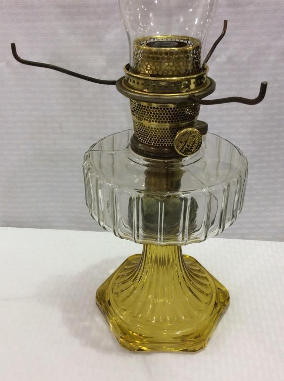 Aladdin Kerosene Lamp w/ White Shade &