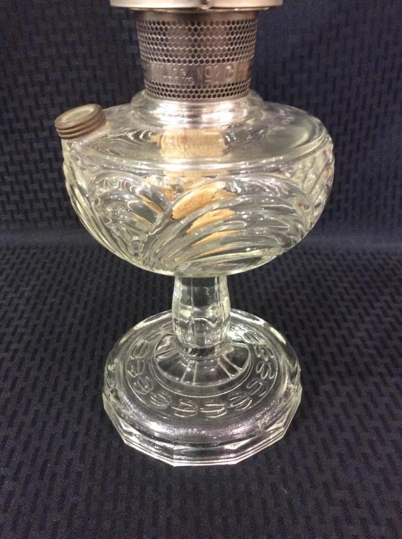 Aladdin Clear Glass Kerosene Lamp w/