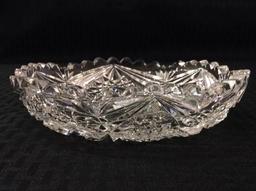 Lot of 2 Sm. Signed Cut Glass Dishes