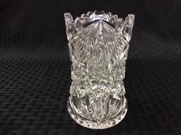 Lot of 3 Ornate Cut Glass Pieces Including