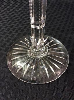 Tall Cut Glass Pedestal Compote Dish