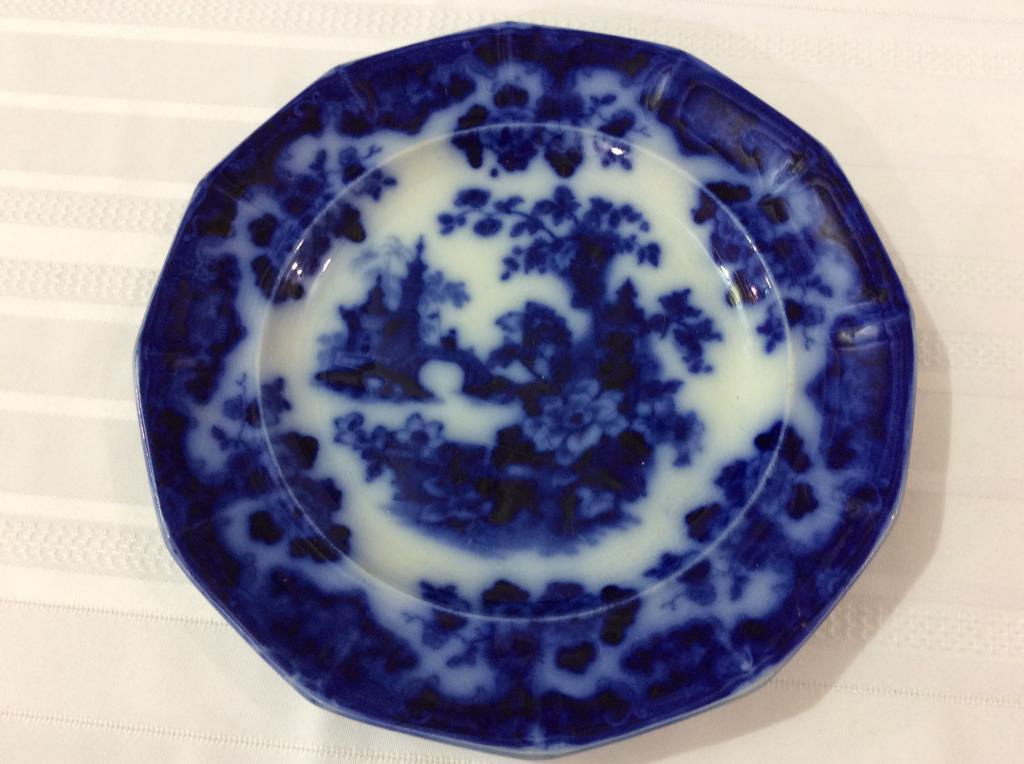 Lot of 5 Flo Blue Oriental Design Plates