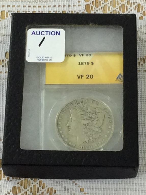 1879 Graded VF20 Morgan Silver Dollar