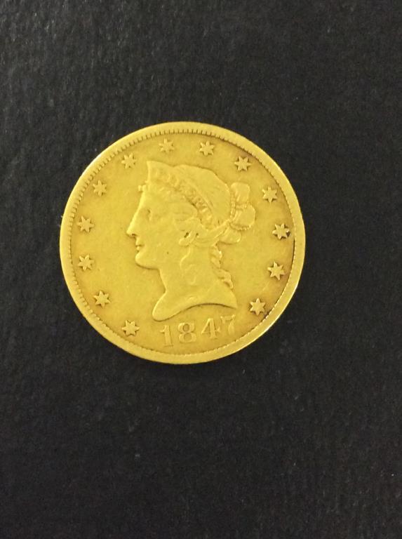 1847 Ten Dollar Gold Piece