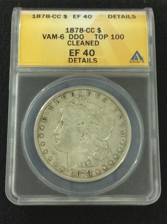 1878-CC Graded  EF40 Morgan Silver Dollar