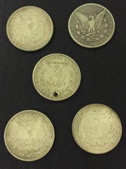 Collection of 5 Morgan Silver Dollars