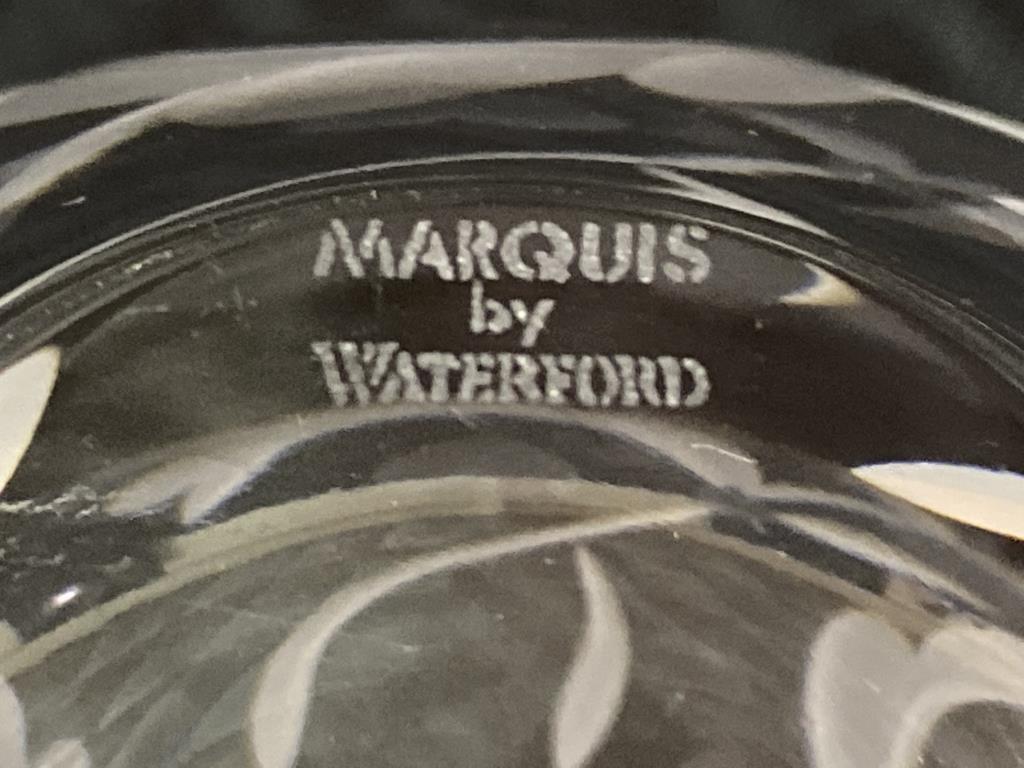 Sm. Marquis by Waterford Etched Crystal Rose Bowl